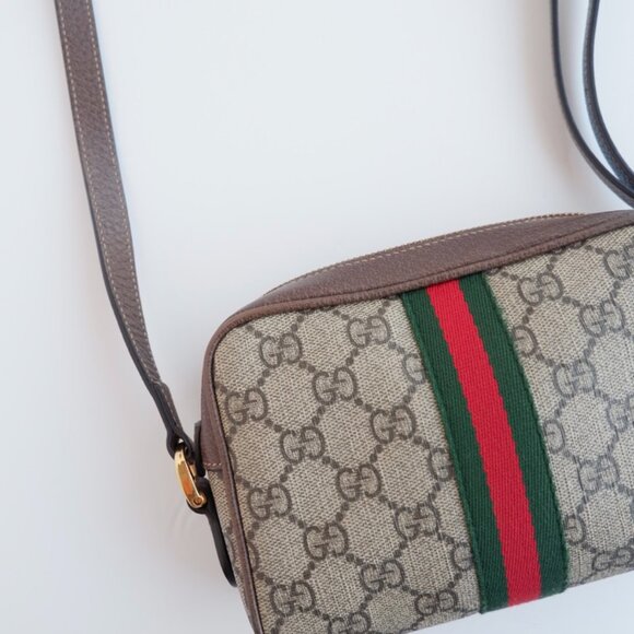 Authentic Preowned Gucci Brown GG Canvas Mini Ophidia Crossbody Bag - Picture 13 of 16